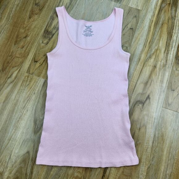 💜Faded Glory Pink Ribbed Sleeveless Top Large - Picture 1 of 7